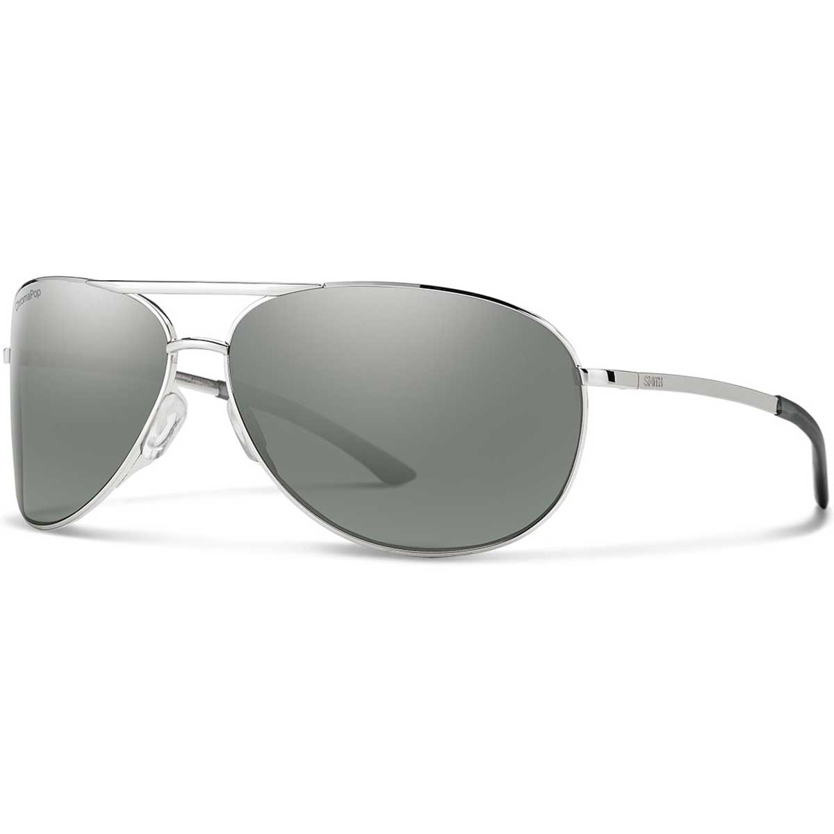 Smith Serpico 2.0 Sunglasses ChromaPop Polarized in Silver with Platinum